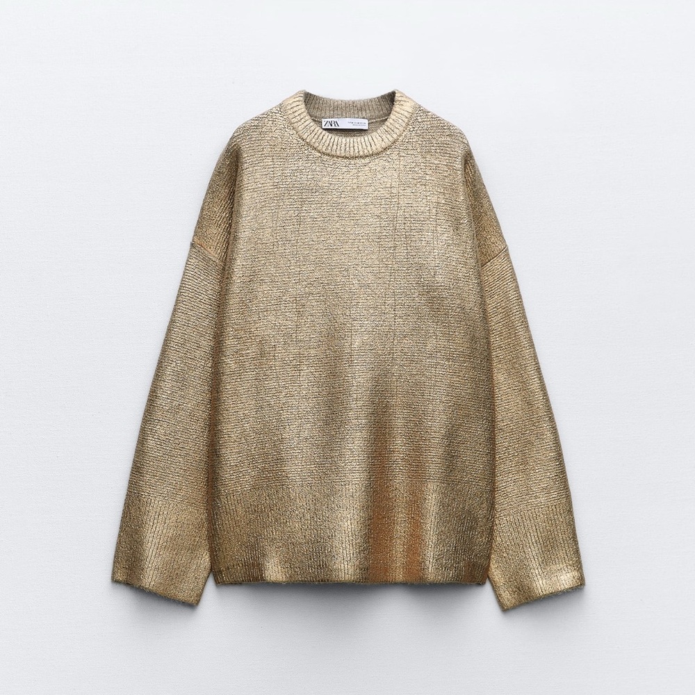 Metallic Foil Knit Sweater
